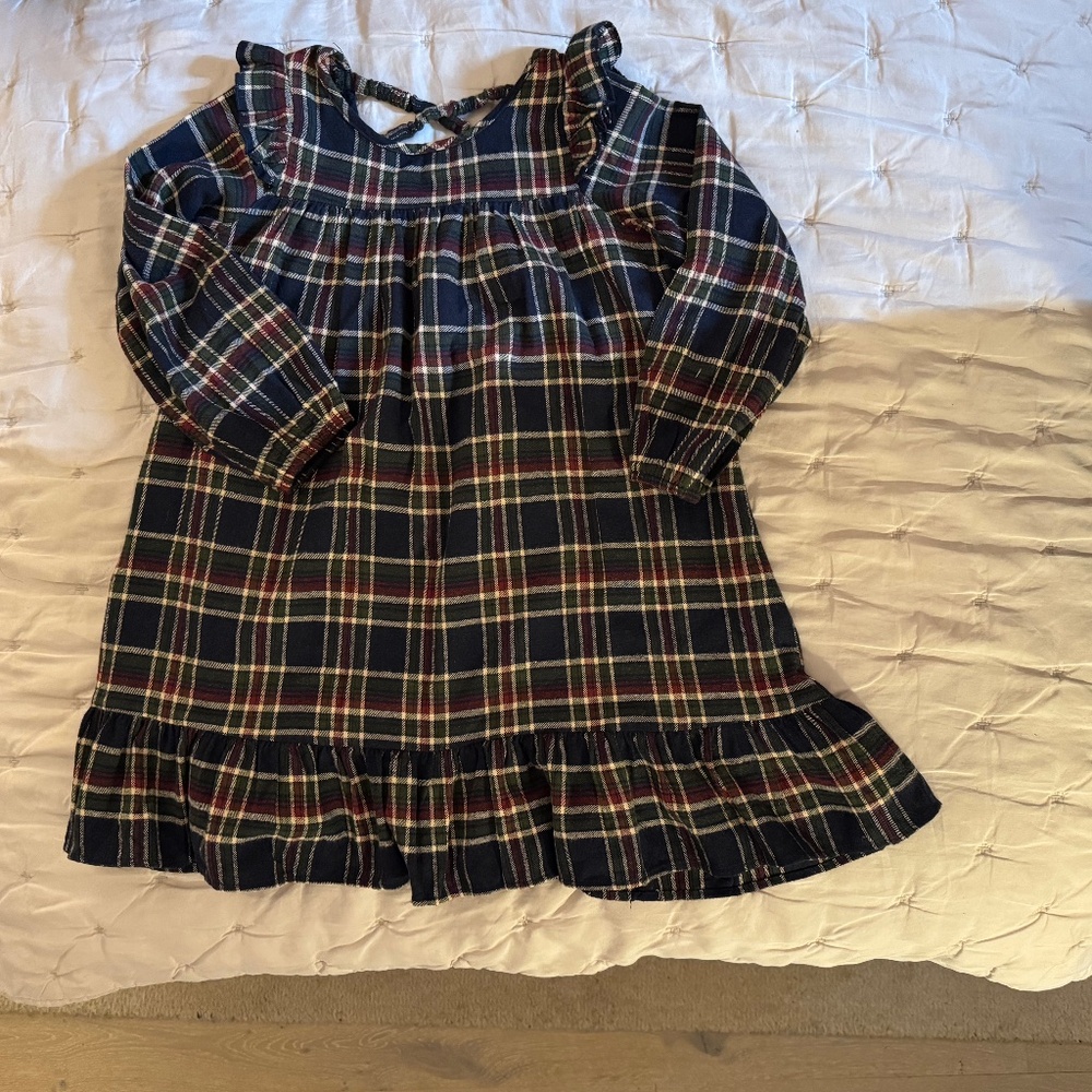 Girls Flannel Cotton Dress - size 7